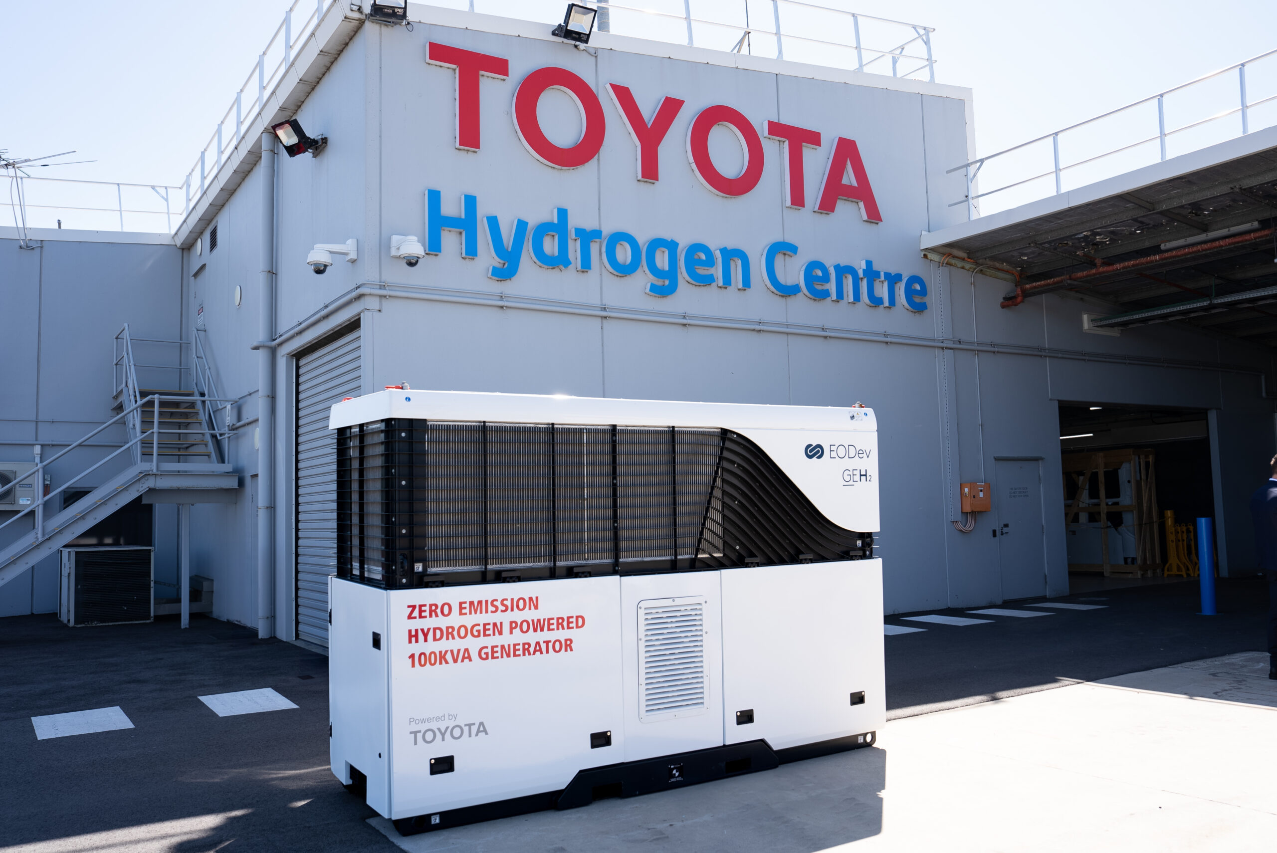 Toyota has partnered with EODev and Blue Diamond Machinery (BDM) to assemble, distribute and sell the GEH2 hydrogen fuel cell generator in Australia