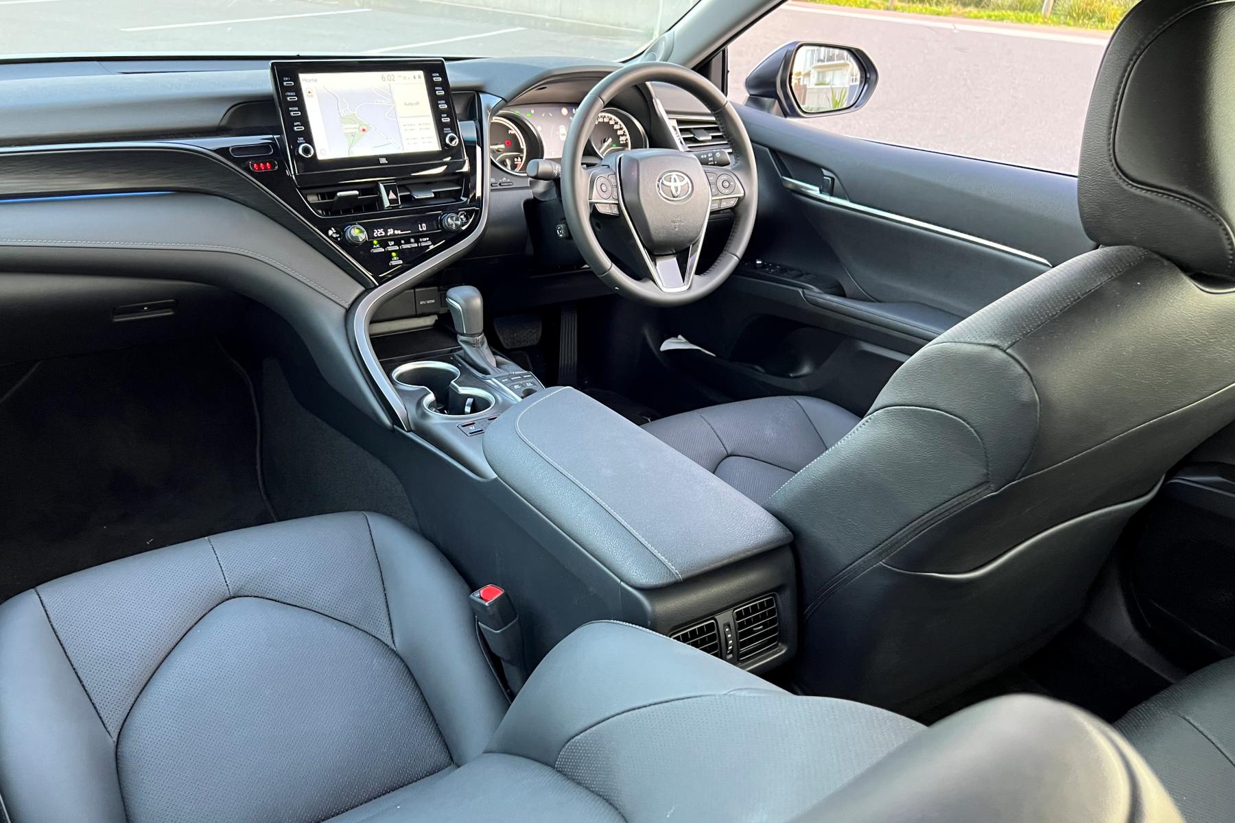 Toyota Camry Hybrid SL front seats from rear