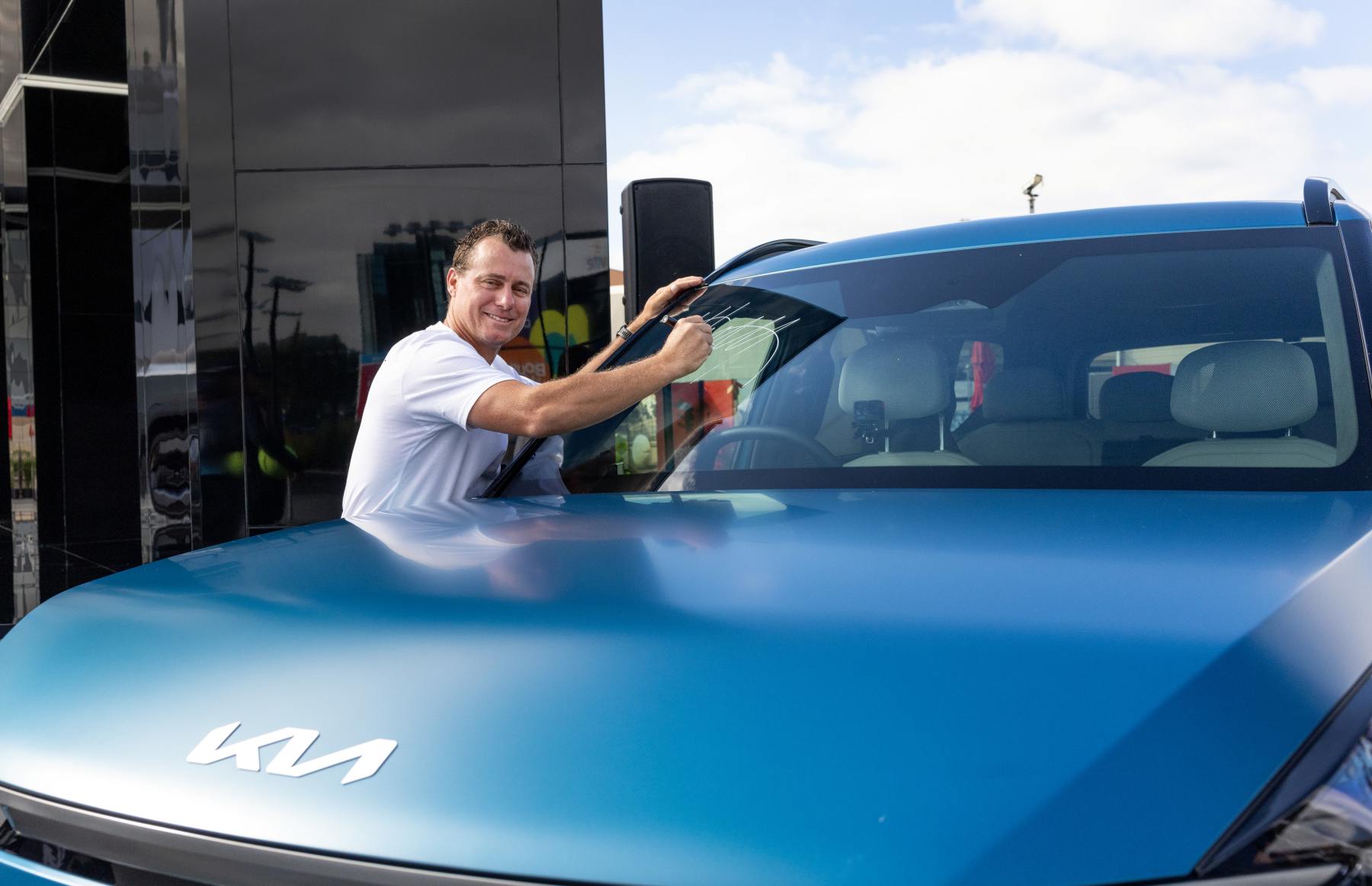 January 11: Lleyton Hewitt, Australian tennis legend and former world no.1 Kia VIK Ceremony before the 2024 Australian Open on Thursday, January 11, 2024. Photo by TENNIS AUSTRALIA/ FIONA HAMILTON