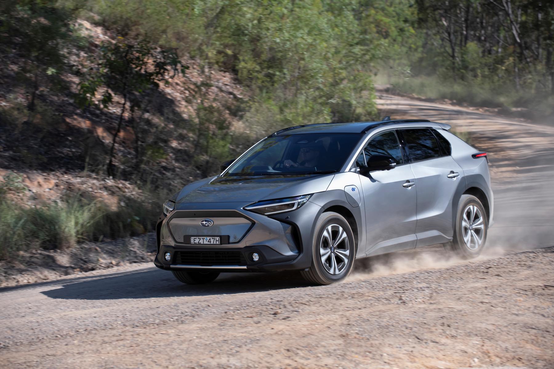 Subaru Solterra EV AWD driving off road 1