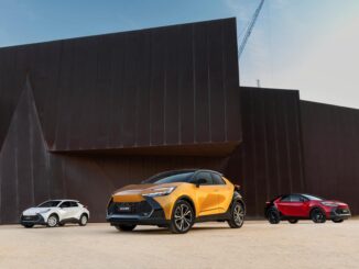 2024 Toyota C-HR range. GXL (L), Koba (centre) and GR Sport (R).