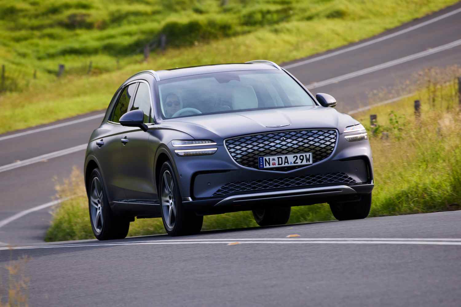 2025 Electrified GV70 driving 1