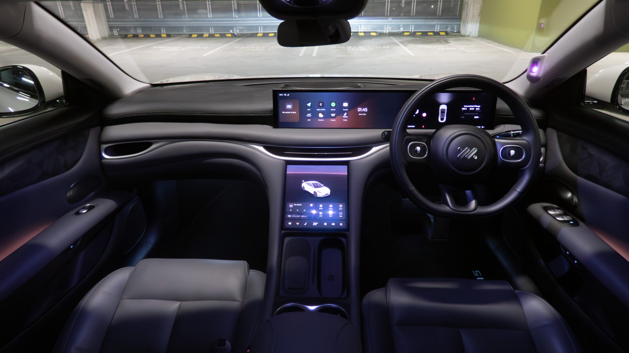 Driver's seat and cockpit view inside the IM5 Performance 2025