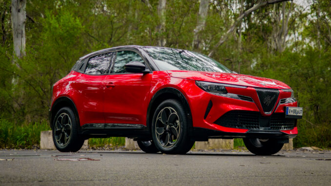 2026 Alfa Romeo Junior Ibrida front three-quarter low angle – Alfa Romeo Junior Hybrid review
