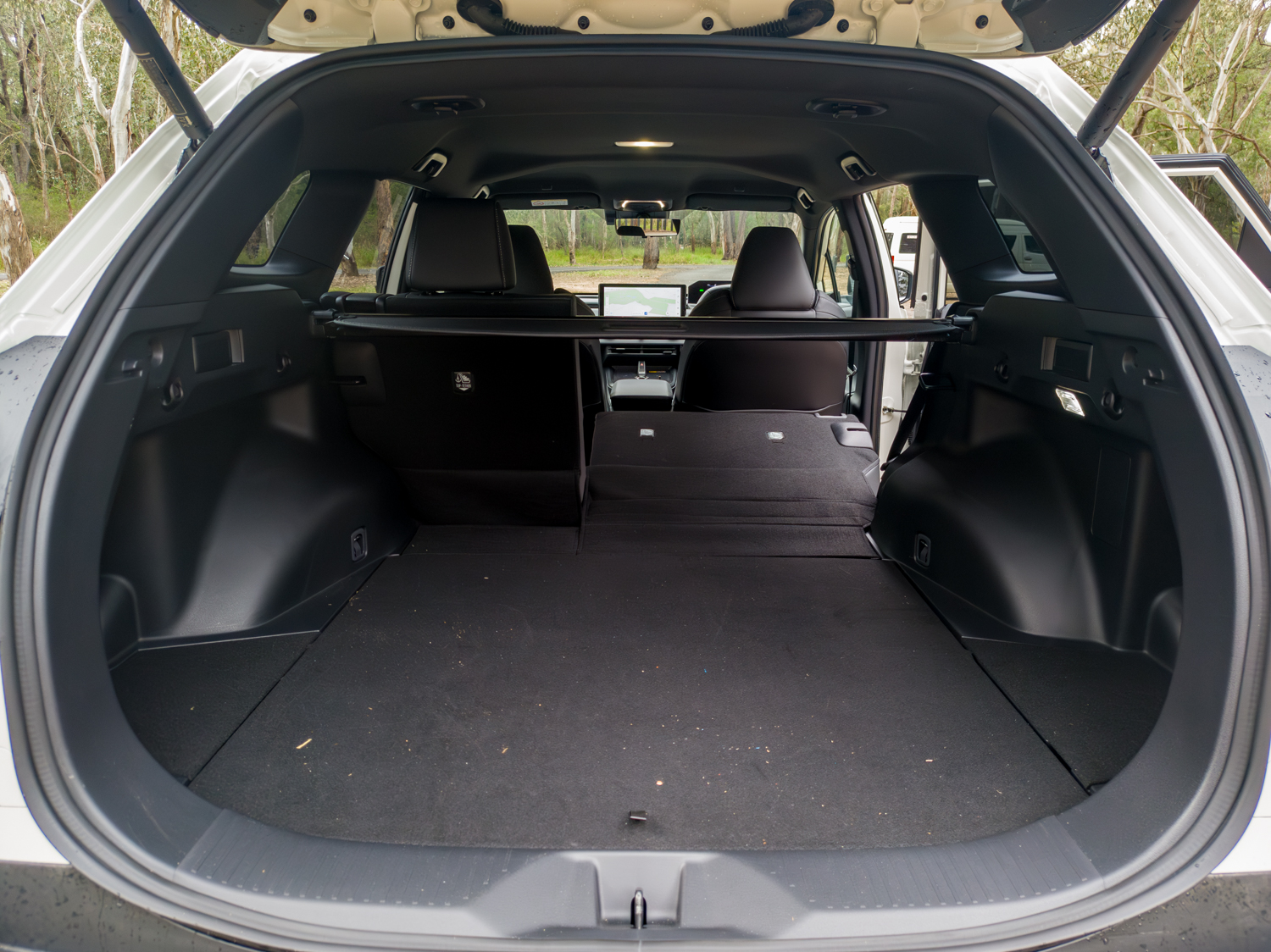 2026 Subaru Trailseeker electric SUV, boot with rear seats folded flat