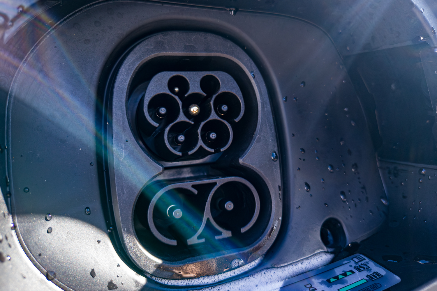 Close-up of the CCS Combo 2 charging port on the 2026 Volkswagen ID.4 GTX