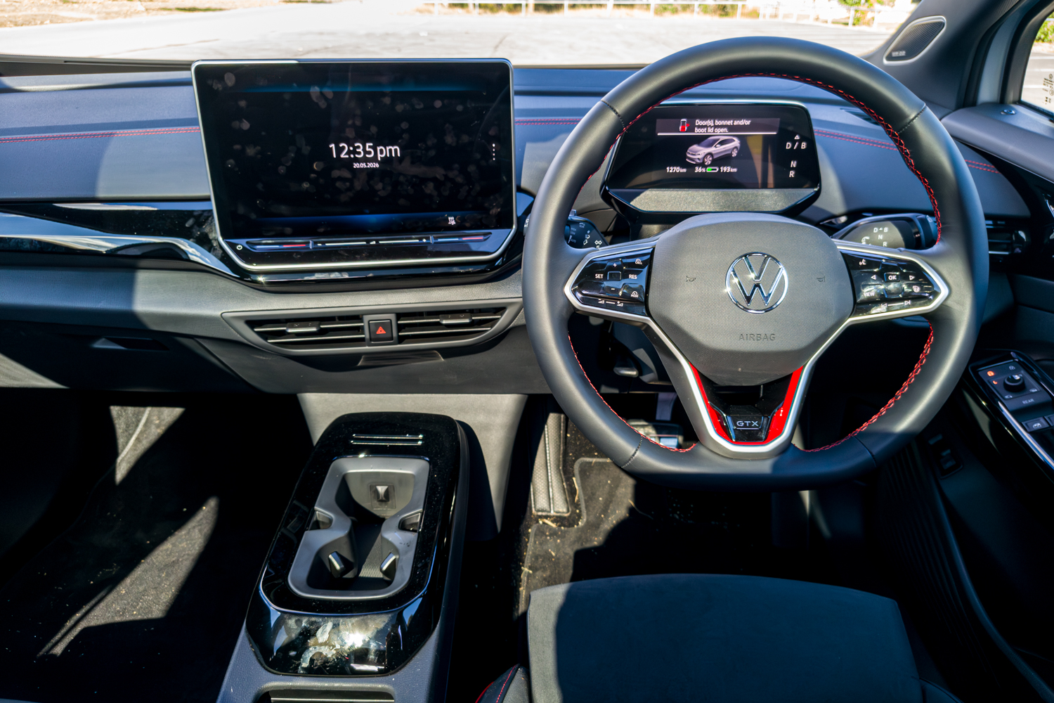 Central touchscreen and driver display of the 2026 Volkswagen ID.4 GTX