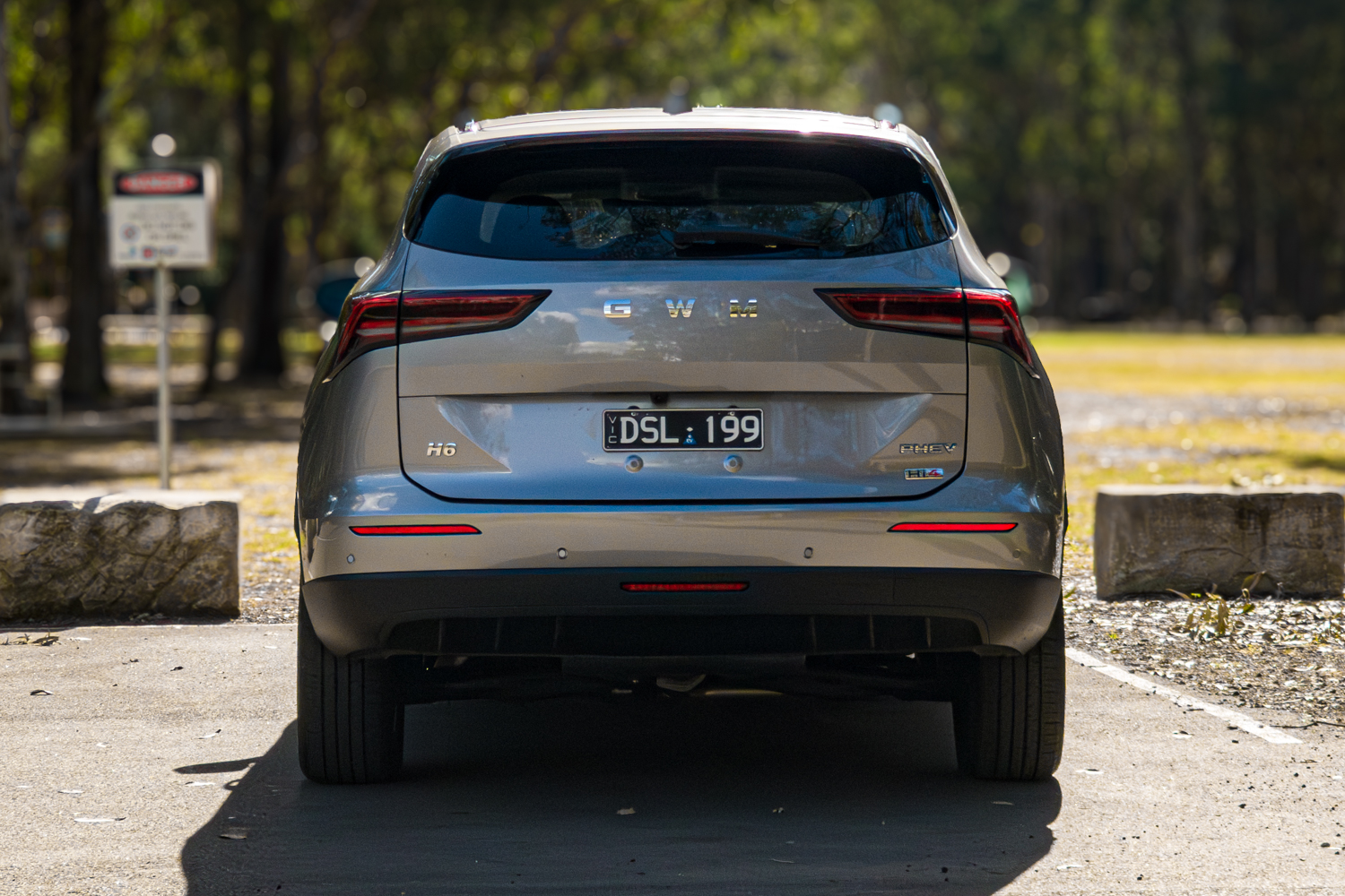 Rear of the 2026 GWM Haval H6 PHEV showing the H6, PHEV and Hi4 badges