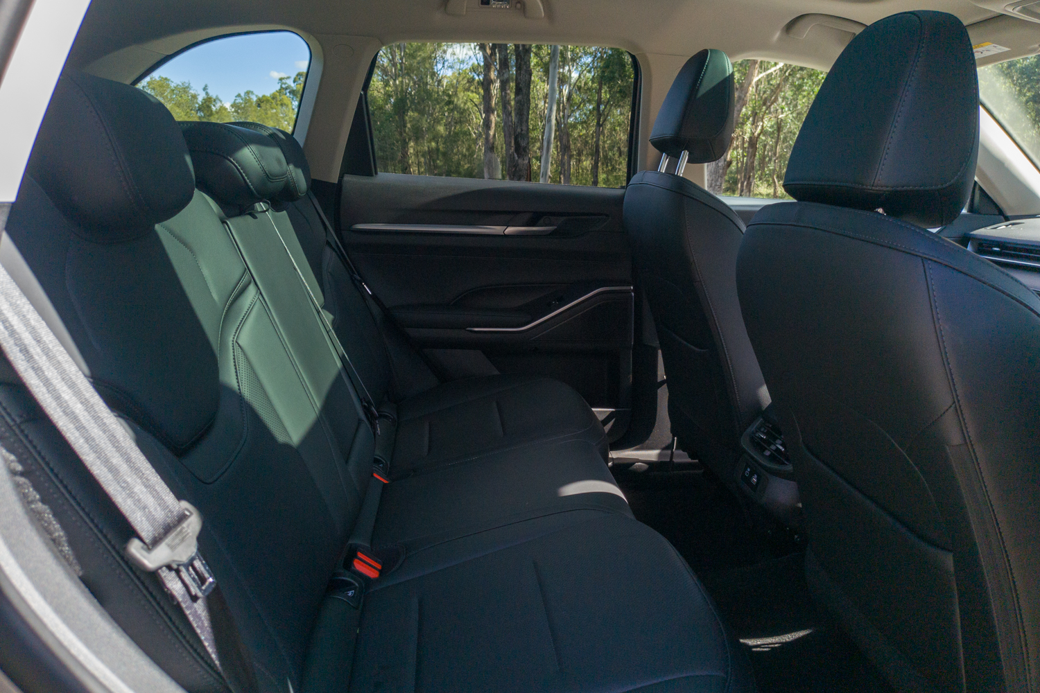Rear seats of the 2026 GWM Haval H6 PHEV showing legroom and air vents